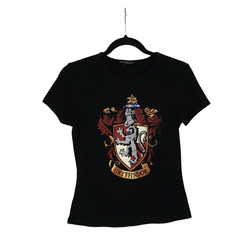 Vintage Harry Potter Gryffindor Crest Double Sided Slim Baby Tee S Y2K Promo